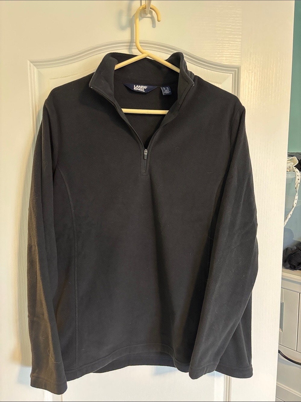 Lands’ End black XL woman’s fleece pullover